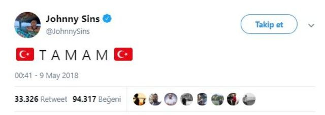 Tamam tweeti atan Johnny Sins, FETÖ'cü olarak gösterildi - Resim: 1