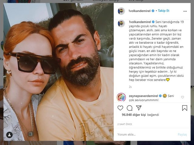 Volkan Demirel'den eşi Zeynep Demirel'e duygusal mesaj - Resim: 1
