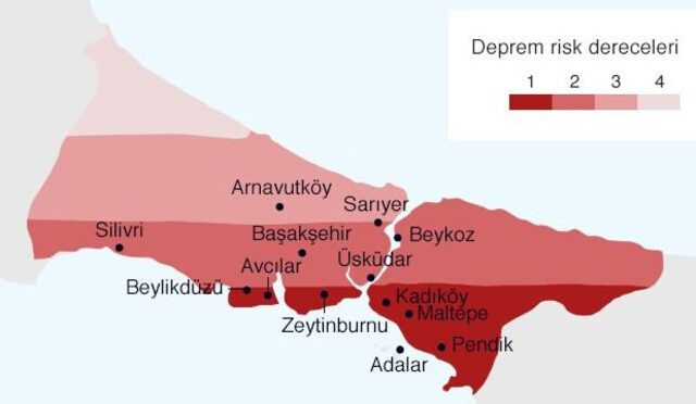 İstanbul depreminde en fazla hangi ilçeler etkilenecek? İşte risk haritası - Resim: 2