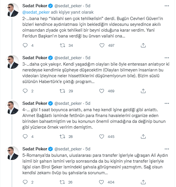 Sedat Peker'den Flaş FETÖ'cü Cevheri Güven Açıklaması: Çok Tehlikeli, Özel Yetiştirilmiş