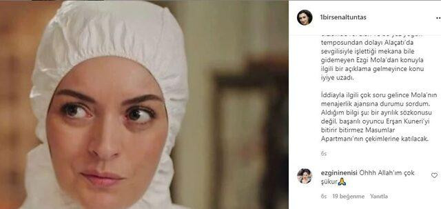 Masumlar Apartmanı'ndan Ayrıldığı İddia Edilen Ezgi Mola Hakkında Açıklama - Resim: 1