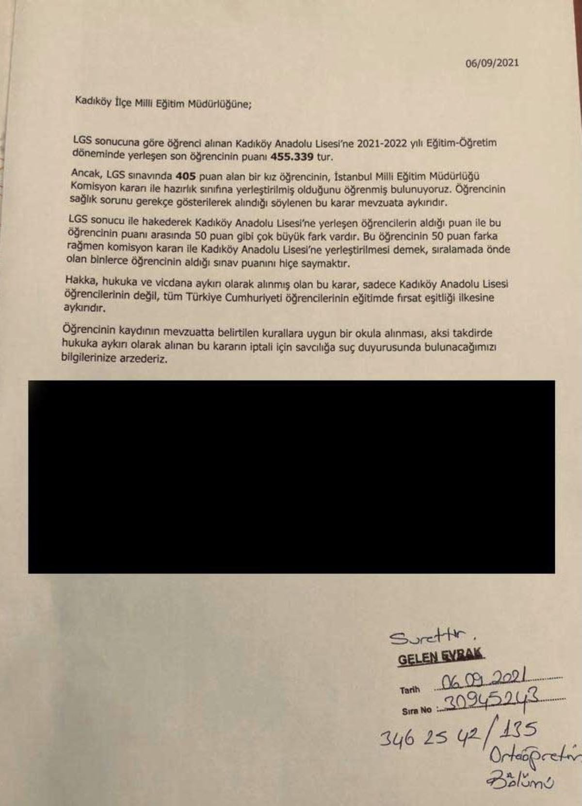 50 Puan Düşük Alan Öğrenci Kadıköy Anadolu Lisesi'ne Girmiş - Resim: 1
