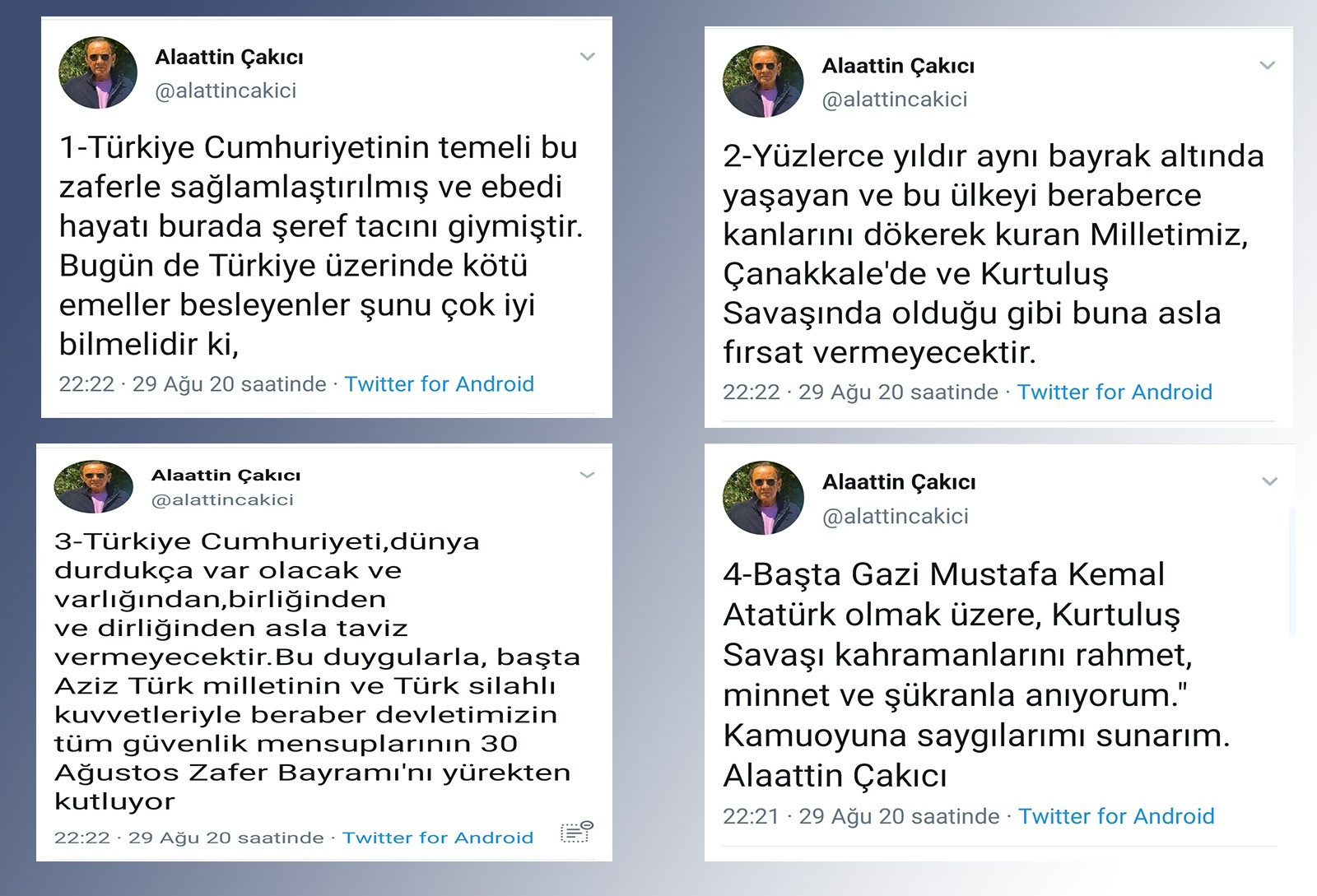 Alaattin Çakıcı’dan dikkat çeken 30 Ağustos mesajı - Resim: 1