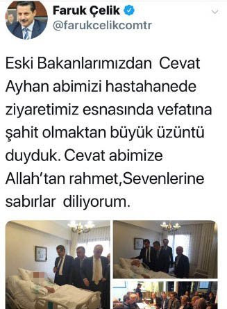 Faruk Çelik'in Twitter hesabından yapılan paylaşıma büyük tepki - Resim: 1