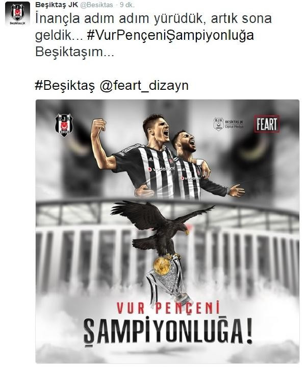 Beşiktaş Kulübü: Vur pençeni şampiyonluğa Beşiktaşım - Resim: 1