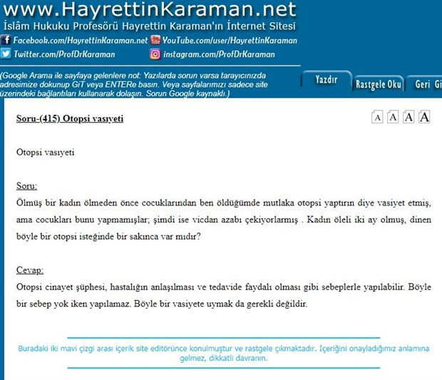 Erdoğan'ın Fetvacısı Hayrettin Karaman Skandal Alevi Yazısını Sildi - Resim: 1