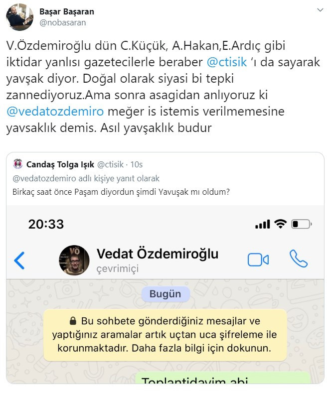Vedat Özdemiroğlu ve Candaş Tolga Işık Twitter'da birbirine girdi - Resim: 5