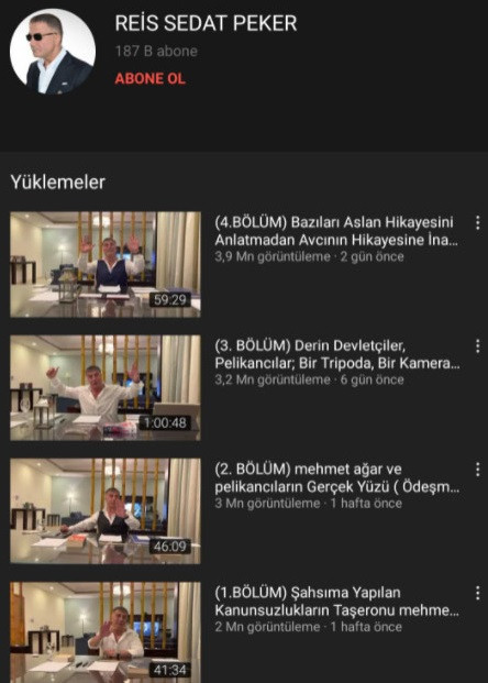 Youtube Sedat Peker'e Onaylanmış Hesap Tiki Verdi - Resim: 1