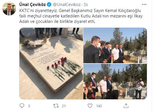 Kılıçdaroğlu Kutlu Adalı'nın Kabrini Ziyaret Etti - Resim: 1