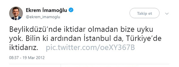 Başkan İmamoğlu'nun yedi yıl önce attığı tweet yeniden gündem oldu - Resim: 1