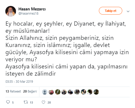 Hasan Mezarcı ters köşe yaptı: Ayasofya kilise olsun - Resim: 7