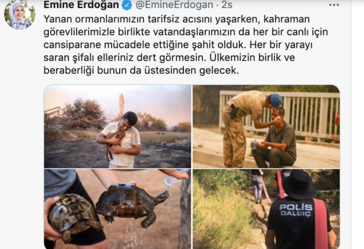 Emine Erdoğan'dan Orman Yangını Paylaşımı - Resim: 1