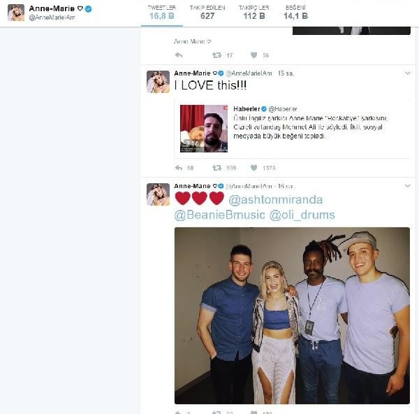 İngiliz şarkıcıdan Cizreli Mehmet Ali mesajı : Bunu seviyorum - Resim: 1