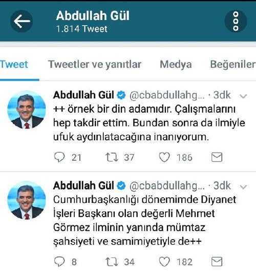 Abdullah Gül'den görevden ayrılan Mehmet Görmez'le ilgili açıklama - Resim: 1