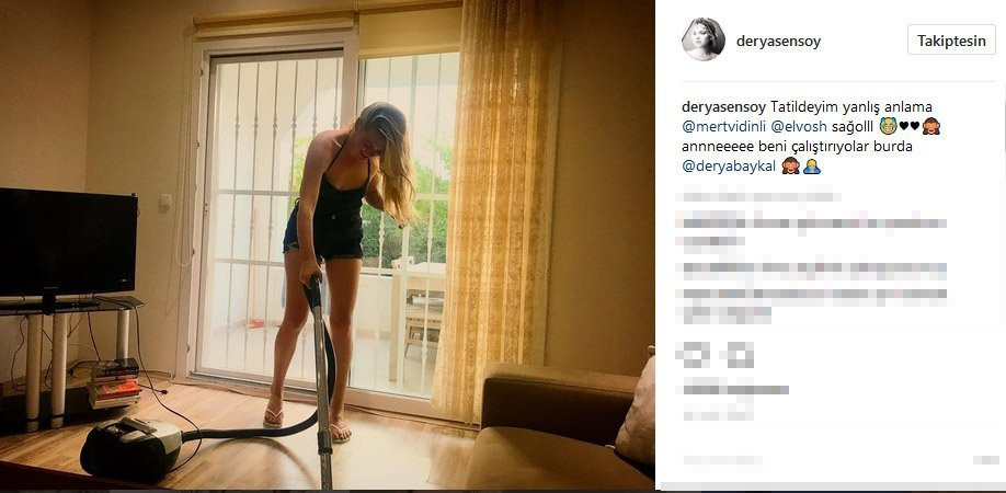 Sarp Levendoğlu'ndan ayrılan Derya Şensoy kendini temizliğe vurdu! - Resim: 1