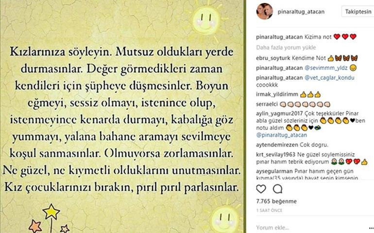 Pınar Altuğ'dan kızına mektup: Boyun eğme... - Resim: 1