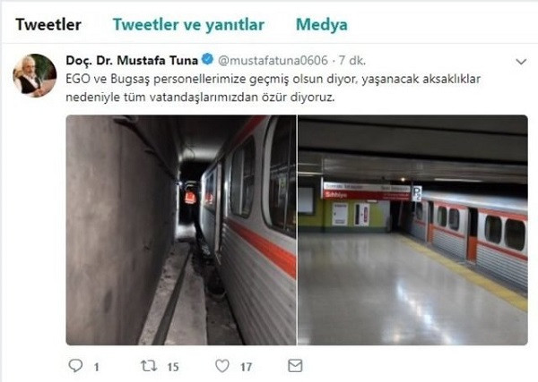 Ankara'da metro kazası! Başkan Tuna özür diledi - Resim: 1