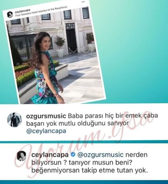 Ceylan Çapa'yı çıldırtan yorum: Baba parası... - Resim: 1