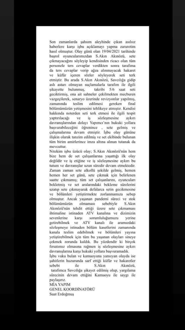 Hercai'nin Koordinatörü: Akın Akınözü Final Bölümümüzü Tehlikeye Attı - Resim: 1