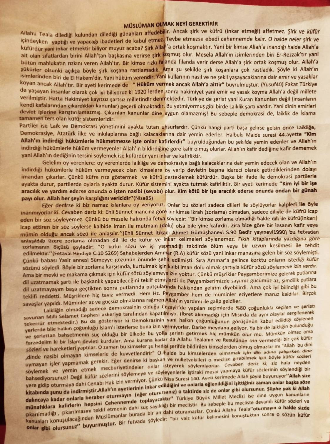 İzmir'de Atatürk'e Hakaret Edip Şeriat İstediler! - Resim: 1