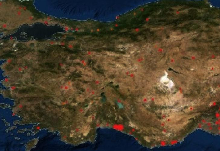 Türkiye'deki Orman Yangınları NASA'dan Görüntülendi - Resim: 1
