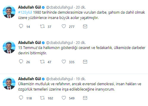 Abdullah Gül'den flaş darbe mesajı - Resim: 1
