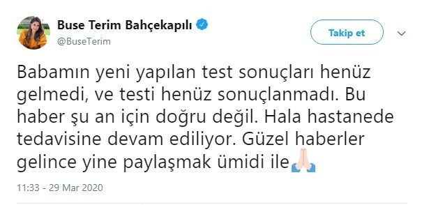 Buse Terim’den Fatih Terim’in sağlık durumu hakkında flaş açıklama - Resim: 1