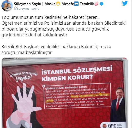 İstanbul Sözleşmesi Yaşatır Diyen Bilecik Belediye Başkanına Soruşturma! - Resim: 1