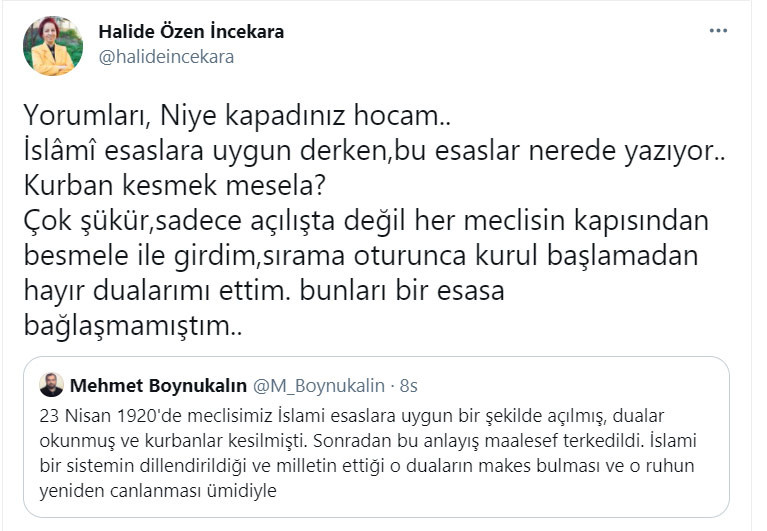 Eski Ayasofya İmamının 23 Nisan Paylaşımına AKP'li İncekara'dan Tepki - Resim: 1