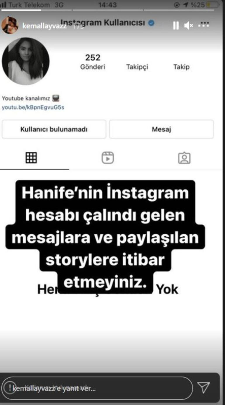Eski Gelin Adayı Hanife Gürdal'ın Instagram Hesabı Hacklendi - Resim: 1