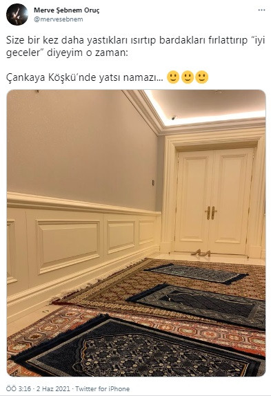 Erdoğan Özel Yayınındaki Gazeteciden Çankaya Köşkü'nden Mescit Paylaşımı - Resim: 1