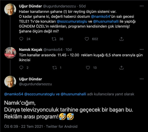 Uğur Dündar'dan Program Reytinglerine İsyan: Şahane Ölçüm! - Resim: 1