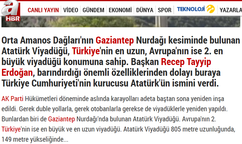 A Haber 1998’de açılan viyadüğü Erdoğan’a bağladı - Resim: 1