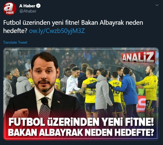 Fenerbahçe ve A Haber arasında Berat Albayrak kavgası - Resim: 2
