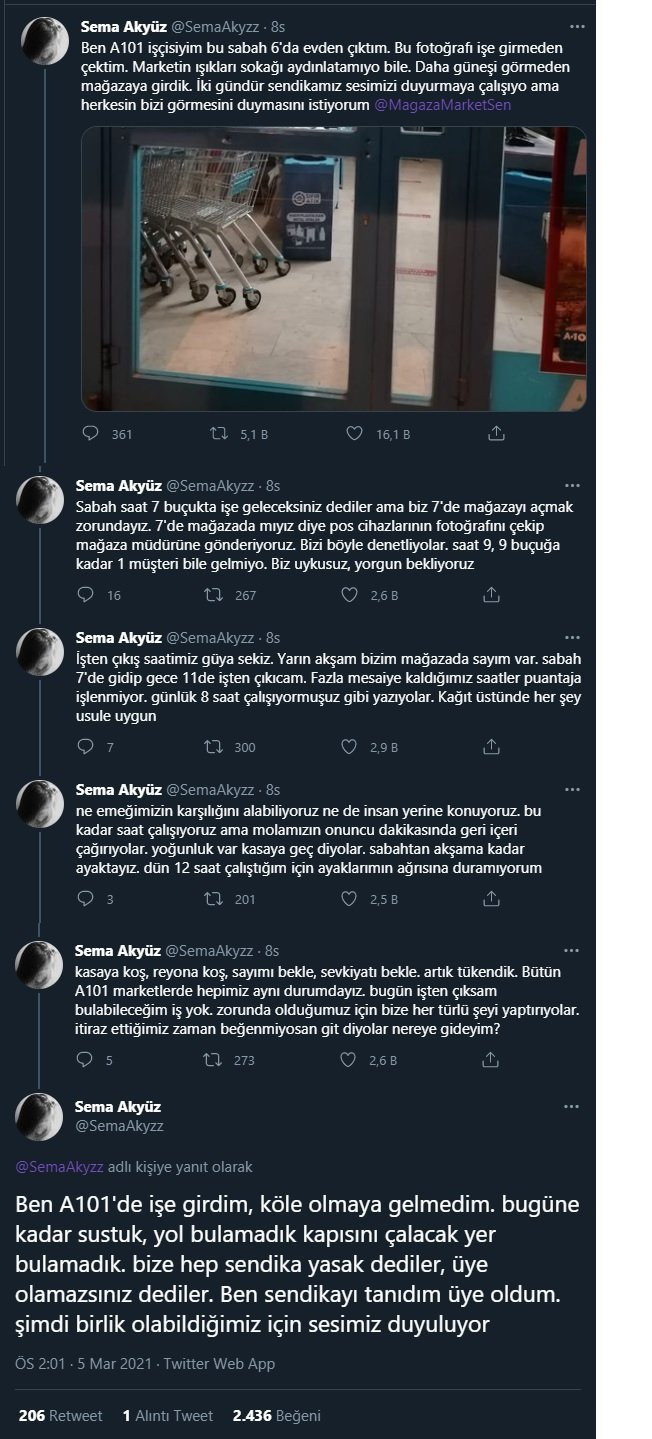 A101 Market Çalışanları İsyanda: Çok Çalışıyoruz, Mesai Ödenmiyor - Resim: 1