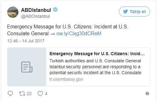 ABD İstanbul Başkonsolosluğu bahçesine giren iki kişi panik yarattı - Resim: 1