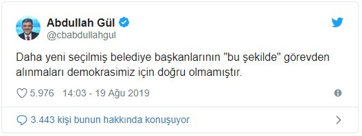 Abdullah Gül ve Ahmet Davutoğlu'ndan kayyum tepkisi - Resim: 1