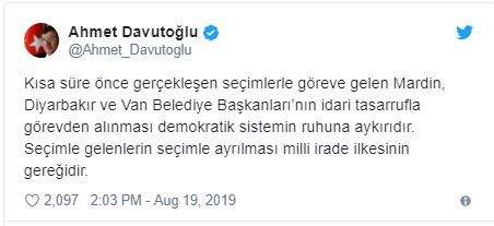 Abdullah Gül ve Ahmet Davutoğlu'ndan kayyum tepkisi - Resim: 2