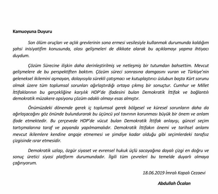 Abdullah Öcalan'ın 23 Haziran çağrısına Kandil'den olay yanıt - Resim: 1