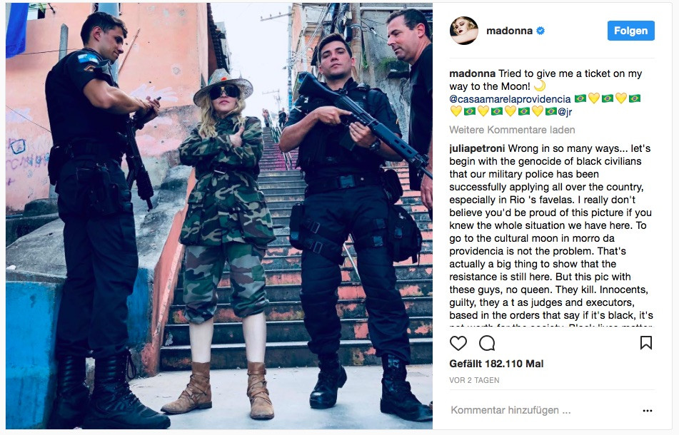 Madonna'nın Brezilya polisi ile fotoğrafına tepki yağdı - Resim: 1