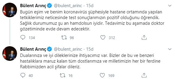 Bülent Arınç ve eşi koronavirüse yakalandı - Resim: 1