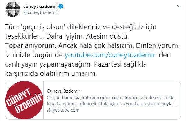 Cüneyt Özdemir hastalığının son durumunu açıkladı: Toparlanıyorum - Resim: 1
