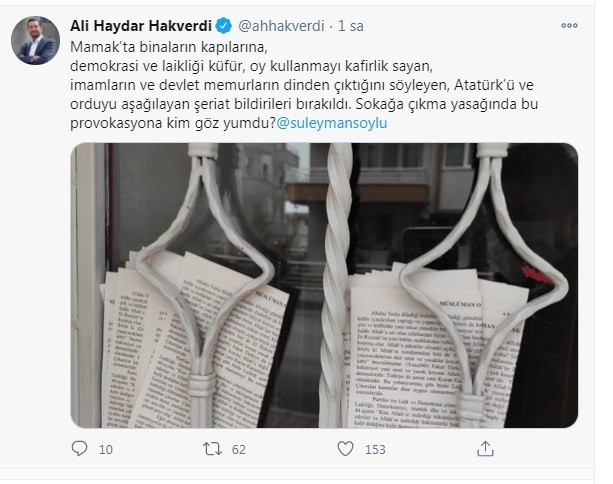 Ankara'da Kapılara Şeriat Bildirisi Dağıtıldı - Resim: 1