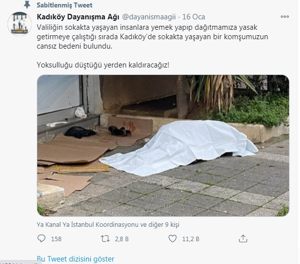 2021 Türkiyesi: Kadıköy’de Sami Babacan Donarak Hayatını Kaybetti - Resim: 2