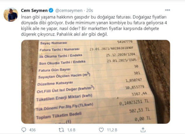 CNN Türk Sunucusu Cem Seymen'in Doğalgaz Faturasına Tepkisi Olay Oldu - Resim: 1