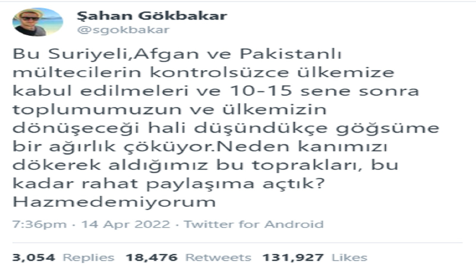 Şahan Gökbakar'dan Mülteci Tepkisi - Resim: 1