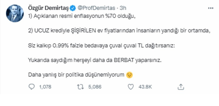 Özgür Demirtaş'tan Konut Destek Paketi Uyarısı - Resim: 1