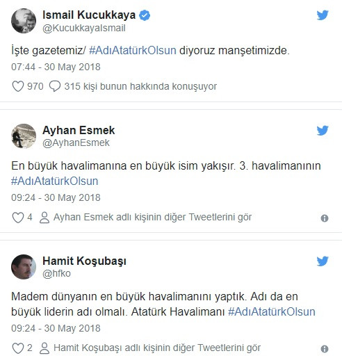 3. Havalimanı'na isim tartışması: #AdıAtatürkOlsun - Resim: 3
