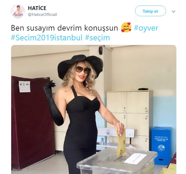 Hatice sandık başında bile dikkat çekmeyi başardı - Resim: 1