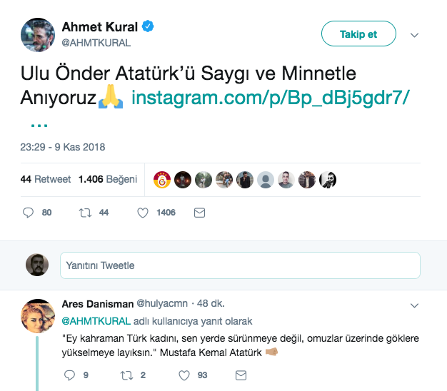 Ahmet Kural'ın 10 Kasım paylaşımına tepki - Resim: 1